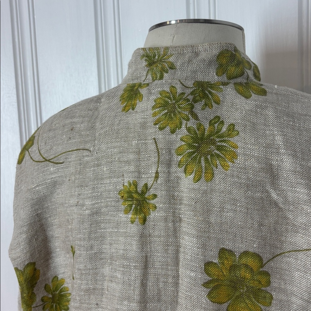 LYSE SPENARD Floral Linen Blazer Jacket - Size Medium - Picture 4 of 13